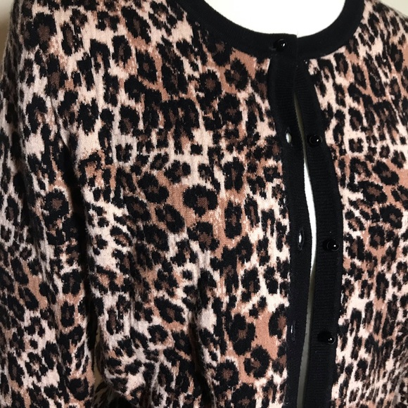NYDJ Leopard Print Button front Cardigan - Picture 5 of 6